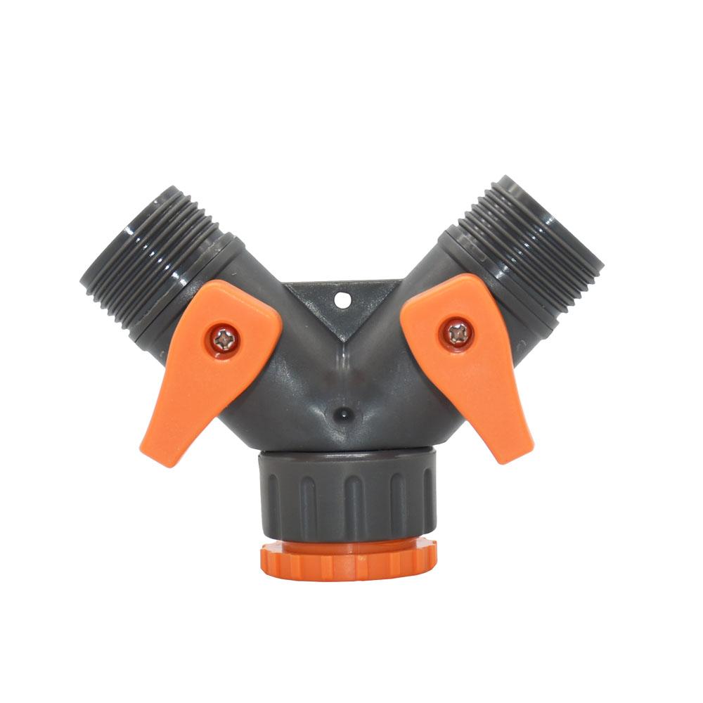 

Garden Tap Water Splitter 1/2 3/4 Female Thread 2-Way Garden Hose Y Type Watering Adjustable Switch Water Controller Valve