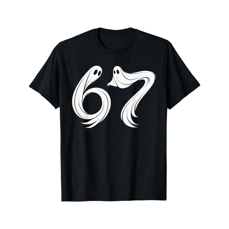 

67 Meme Graphic Tee | Trendy Fashion, Youth Streetwear, Casual Crew Neck, Perfect for Summer and Outdoor Activities S чёрный