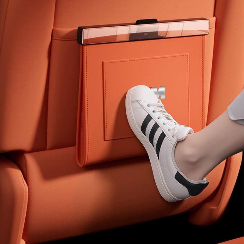 Premium Leather Magnetic Car Seat Back Trash Bag Storage Bag Accessories For BMW E90 G80 M3 G30 M5 F82 F83 F20 F21 G42 F95 F96 G
