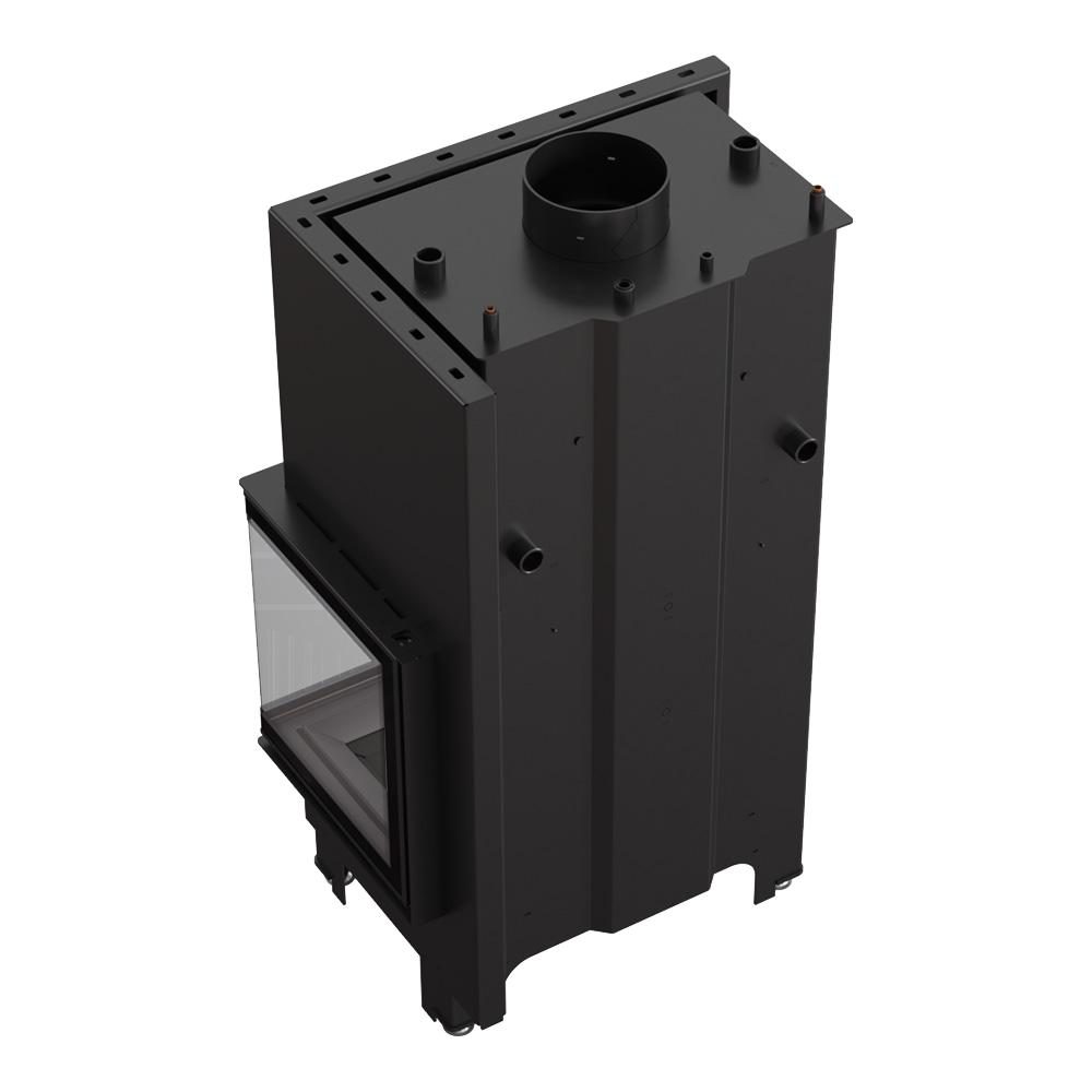 Water heating fireplace KRATKI MBZ right 13 kW Ø 200 black thermotec lining