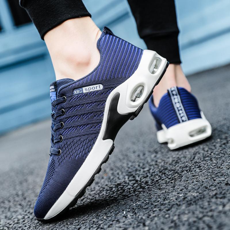 48 große Größe rutschfest verschleißfest fliegendes Strick atmungsaktiv Sportschuhe Luftpolster Dämpfung Allround Reise Laufschuhe