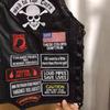Chaleco de Cuero Patchwork Americano Harley para Hombre para Ciclismo con Parches Bordados, Talla 42