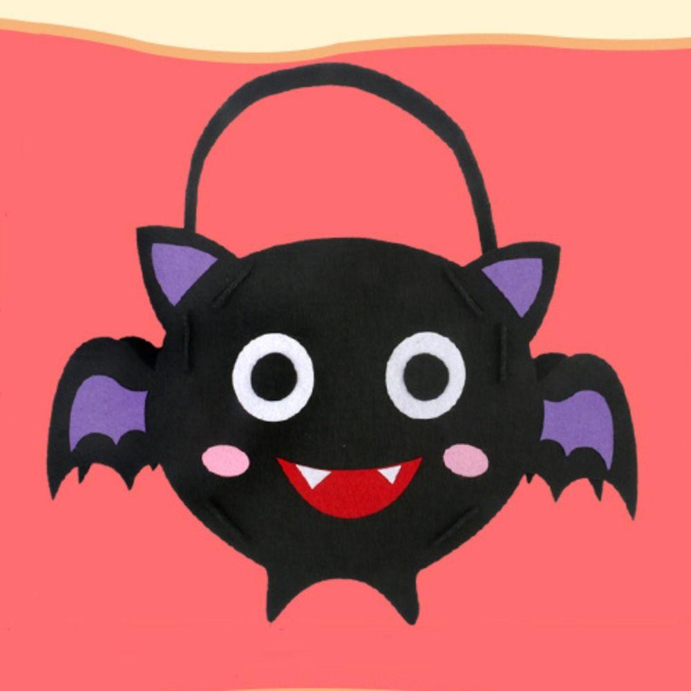 Storage Bucket Halloween Candy Bag Trick Or Treat Gift Basket Cartoon Halloween Bag  For Kids