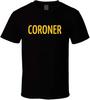 Coroner Black Yellow Text T-shirt
