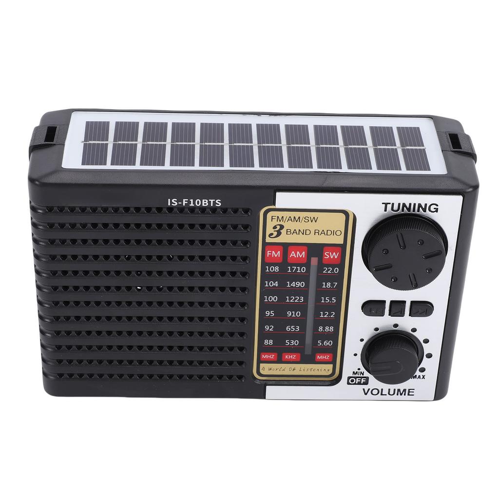Portable Solar Radio AM FM SW LED Light Digital Speaker USB Charging Solar Emergency Radio for Camping Hiking