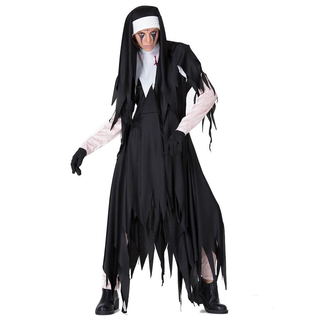 Scary Nun Costume For Women Halloween Cosplay Outfit For Scary Fun