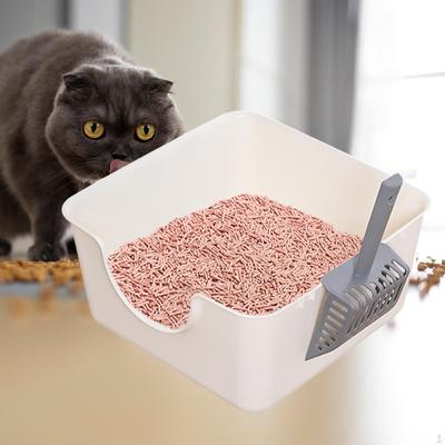 Lettiera per animali domestici, portatile, con bordi alti, facile da pulire.