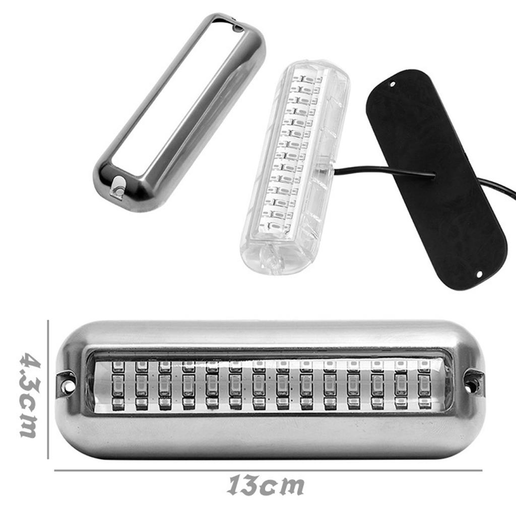 LED Φως σκάφους, 42 LED Αδιάβροχο 316 από ανοξείδωτο ατσάλι υποβρύχιο φως για τραβέρσα σκάφους γιοτ