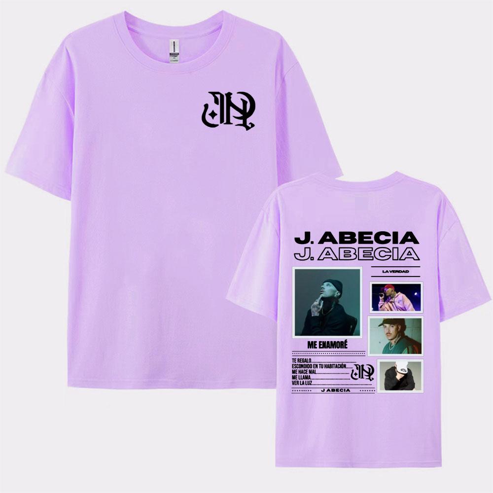 Rapper J Abecia La Verdad Album Tour Graphic Tshirt Mens Clothing Fashion Hip Hop Music T Shirts Oversized 100 Cotton T Shirt