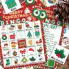 Festliche Familien-Bingo-Spielkarten für 24 Spieler Komplettes Set mit 33 strapazierfähigen Teilen Unterhaltung für die Feiertagsparty