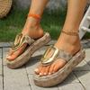 Fashion 2025 Summer Shoes Designer Flat Sandals Outdoor Floral Sandals Ladies Beach Shoes Slides Women Women Platform Slippers