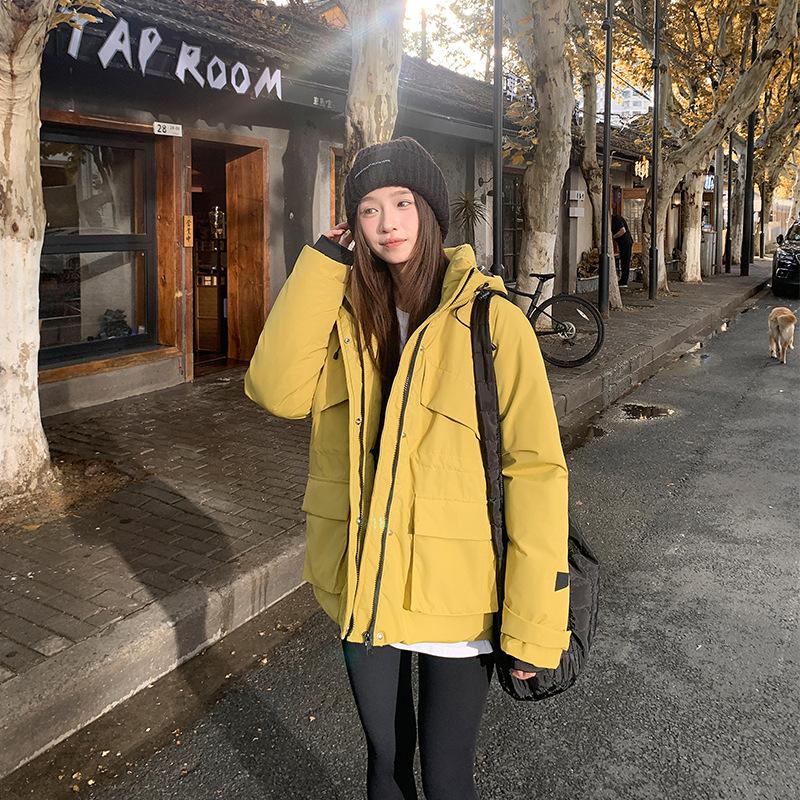 Winter Jacket New Women's Hooded Mountaineering Suit Cotton Jacket Workwear Windproof Waterproof and Warm Cotton Jacket