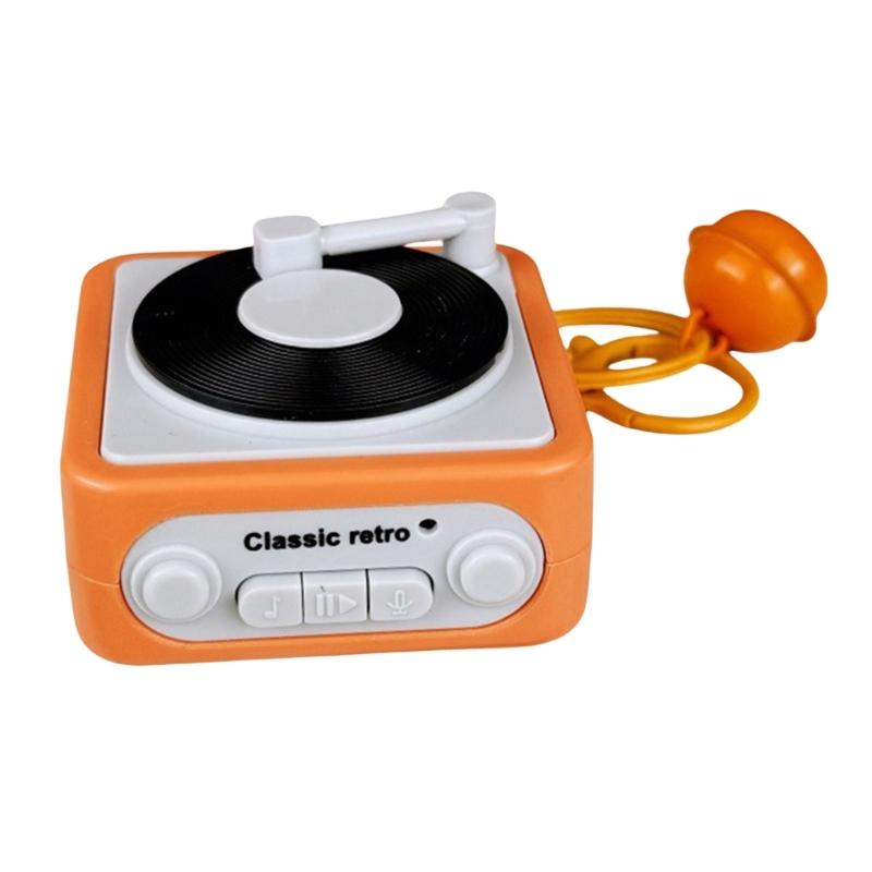 

Vintage Recordable Phonograph Music Box Keyring Featuring Recordable Sound And Music Box Perfect For Bag Decoration