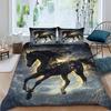 Girls Horse Bedding Set Kids Horses Duvet Cover Sets With Pillowcases, Cartoon Home Textile Decor Bedclothes Bed Linen For Boys