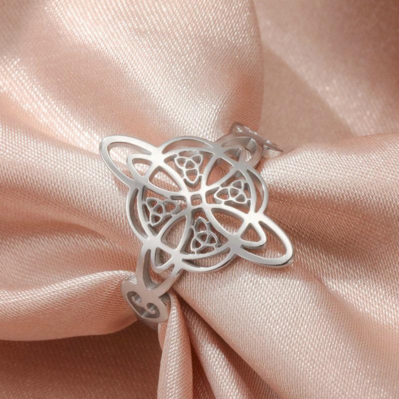 Celtic Knot Couple Rings Closed Band Miko Jewelry Sizes 7 8 9 10 11 For Him And Her
