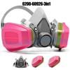 Maschera Respiratoria 6200 per Respiratore Facciale Semimaschera Chimica con Filtro 60923 per Vapori Organici Polvere di Resina Epossidica Pittura