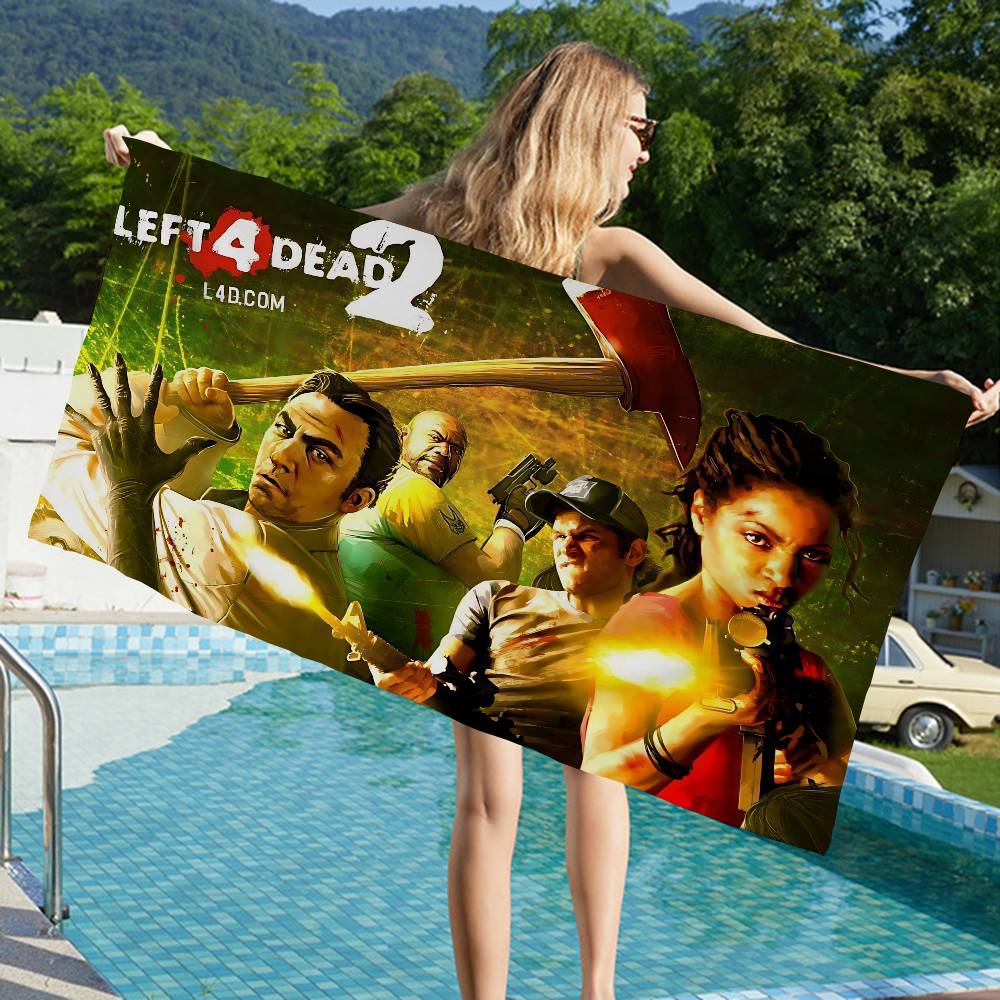 Hot Action Game Left 4 Dead Big Microfiber Beach Towels Quick Dry Towel Sand Beach Towels Pool Towel for Travel Swim Pool Yoga