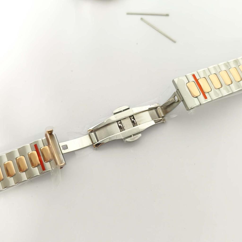 41mm Rose Gold Stainless Steel Watch Case Sapphire Glass Waterproof Watches Accessories for NH35 NH36 4R36 7S Movement