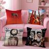 Pokrowiec na poduszkę S-Salvador D-Dali Art Pluszowy Materiał Miękki Dwustronnie Drukowany Sofa Ciepły Zimowy Domowy Prezent Pokrowiec na Poduszkę