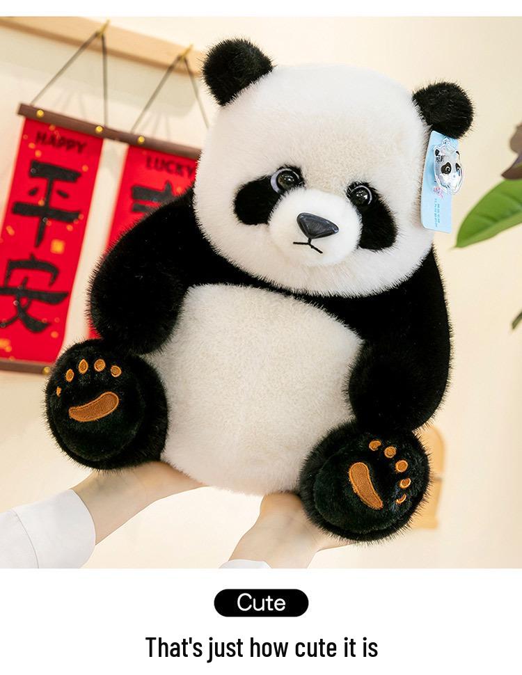 Plyšová hračka ľadový medveď panda - handrová bábika pre deti, Darček z boutique zoologickej záhrady