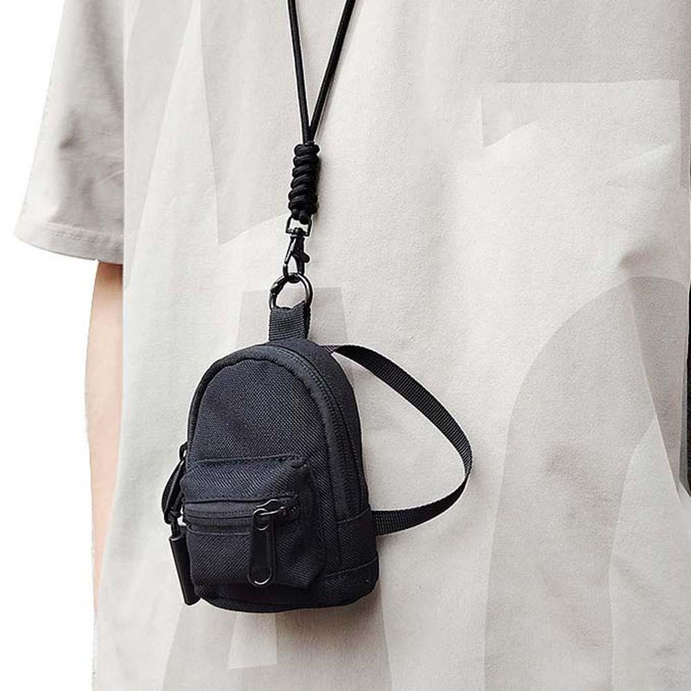 Casual Hanging Neck Coin Purse Zipper Bag Small Card Holder Oxford Cloth Mini Wallet  Women