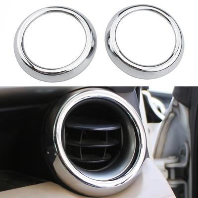 For Toyota RAV4 Rav 4 2013 - 2019 AC Air Vent Cover Ring 2Pcs Air Conditioning Outlet Sticker Decoration Frame Trim Accessories
