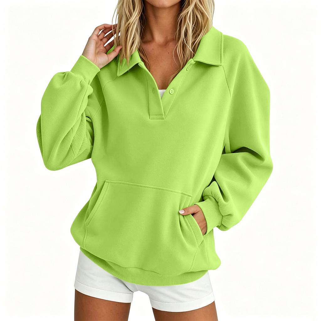 Women's Casual -Lined Pullover Sweatshirt Long Sleeve Warm Top for Daily Wear