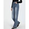 ELLE Women's High-Waist Retro Blue Jeans
