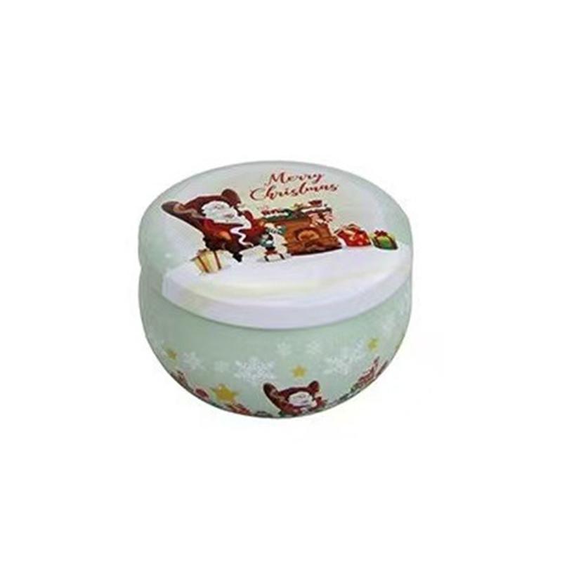 Weihnachts-Runde Eisen-Geschenkboxen Stabile Konstruktion Perfekt für Weihnachtsgeschenke Aufbewahrung von Süßigkeiten Kleinen Geschenken