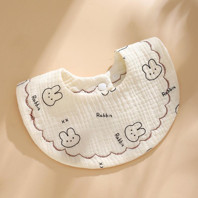 Pure Cotton Baby Bib: Six-Layer Soft Gauze, Cute and Comfortable for Infants