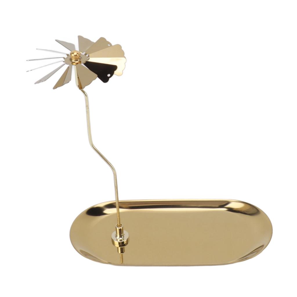 Drehbarer Kerzenständer Drehender Kerzenhalter Weihnachtsgeschenk Ovale Edelstahlablage