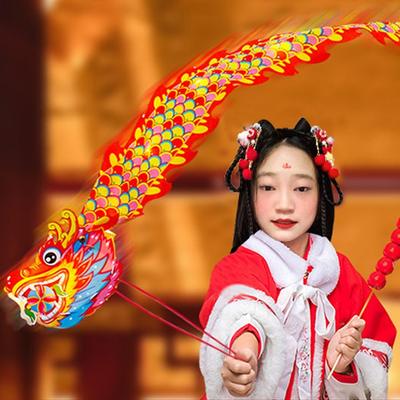 Chinese Dragon Dance Lantern Traditional Blessing Handheld Dragon Lantern Handmade LED Lantern Mid-Autumn Festival