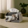 2D Flat, 1pc Sleeping Dog Photo - Tissue Box, Small Dog Sofa, Easy To Clean, Outdoor Party Supplies, Daily Desktop Tissue Organizer, Suitable for Bedr