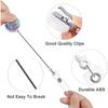Retractable Badge Holder Reel Clip Marble Print Nurse Exhibition Card Holders Woman Doctor ID Card Chain Clips