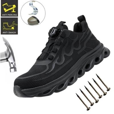 Drehknopf Sicherheitsschuhe Herren und Damen Stahlkappe Sneaker Arbeitschuhe Mann Durchstichsicher Arbeits-Sicherheitsschuhe Schutzschuhe