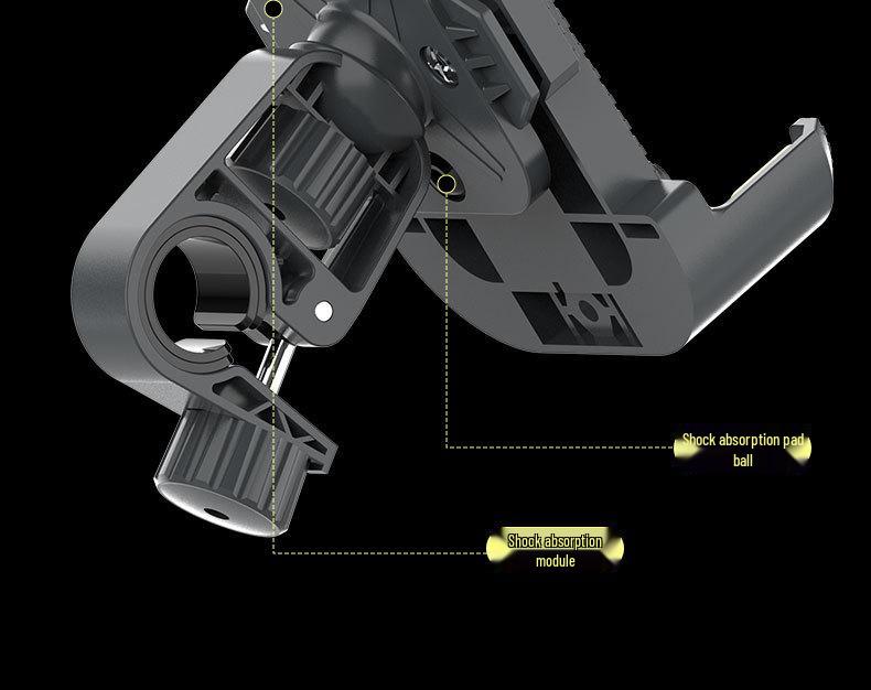 2026 Universal Shock-Absorbing Anti-Shake Motorcycle Phone Holder for One-Handed Operation and Riding Navigation