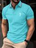 Polo da uomo a maniche corte, vestibilità slim, elegante abbigliamento casual