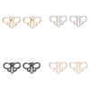 Women's Japanese-Korean Style Bee Stud Earrings - Stainless Steel Hollow Insect Ear Bone Studs