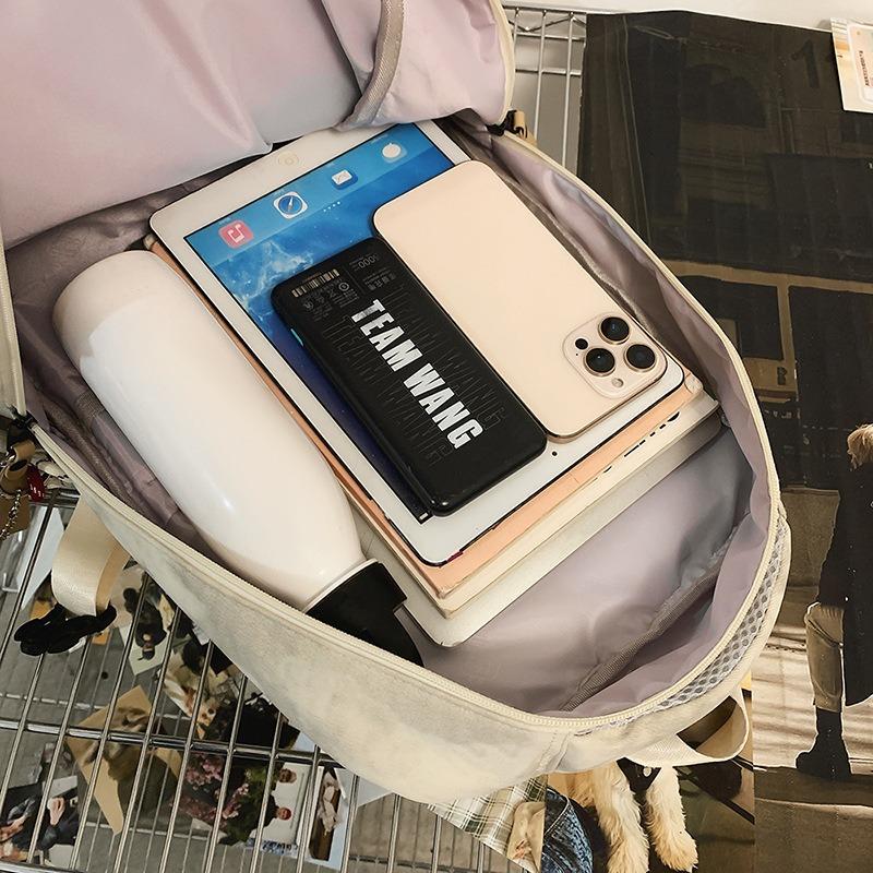 High value niche design backpack couple simple letters lightweight large capacity backpack