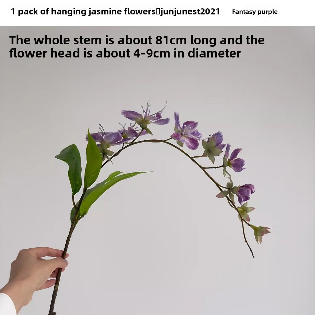 

Искусственный цветок Жасмин поникающий, Шелковый цветок, Яблоня, Одиночный искусственный цветок, Цветок для украшения домашнего интерьера и ландшафта фиолетовый