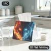 1pc Tissue Box, DARK FANTASY FIRE ICE WOLF CONTRAST POWER Pattern, 2D Flat Printing, Dust-Proof, Machine Washable, Tissue Dispenser, for Vehicles