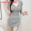 Pure Desire Korean Short Bodycon Dress With Knit Fabric For Summer Fashion