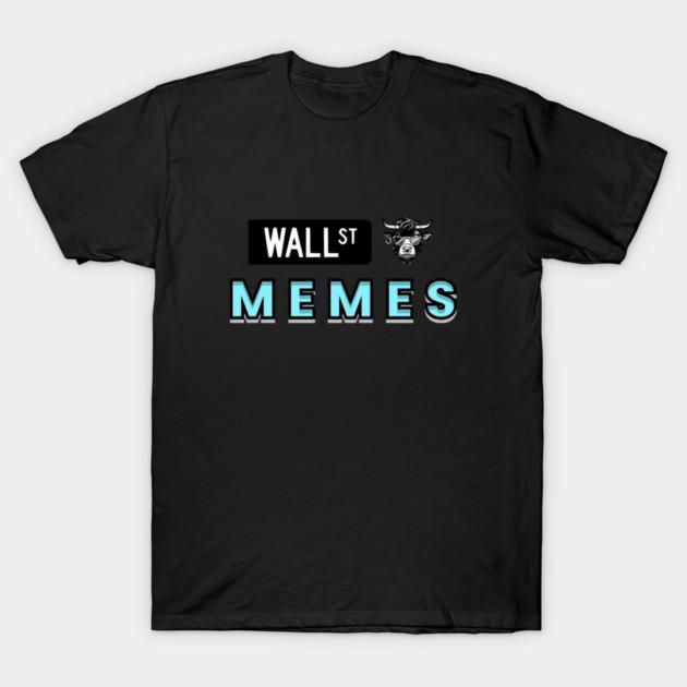 Asian Size Men Black Print T-shirt Wall Street Memes No-Cut Print Cotton Tshirt XL чёрный
