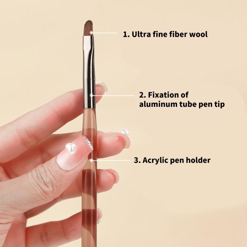 Multipurpose Nail Brush Kit 9Pcs Salon Quality Tools With Soft Nylon Hairs Comfortable Grip for Precise Nail Design