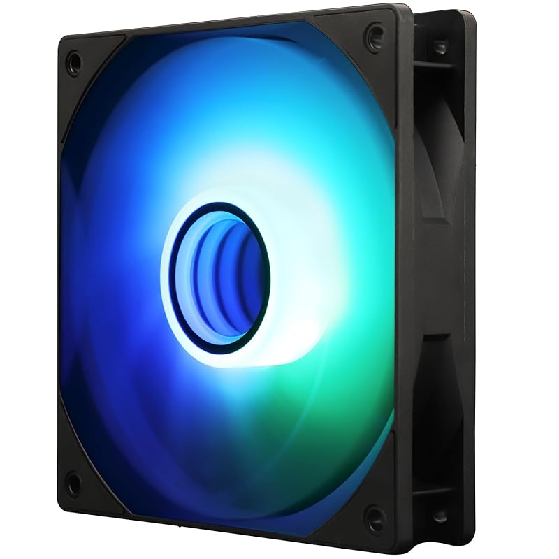 Thermalright TL-C12B-S V3 120 мм ARGB Черный вентилятор для процессора, со скоростью 1500 об/мин, Охлаждение корпуса компьютера, Тихий 4-контактный ШИМ вентилятор процессорного кулера, с ARGB зеркальной подсветкой TL-C12B-S V3