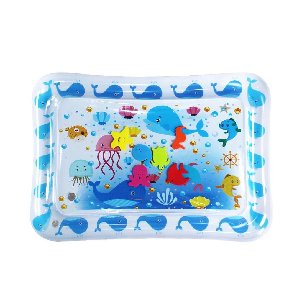 30-Silk Thickened PVC Inflatable Water Mat for Baby and Toddler Crawling, Summer Cooling Ice Pad Cushion