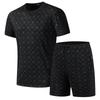 Short Sleeved Set Men's Summer Thin Breathable Elastic T-shirt Shorts Casual Sportswear Two-piece Set