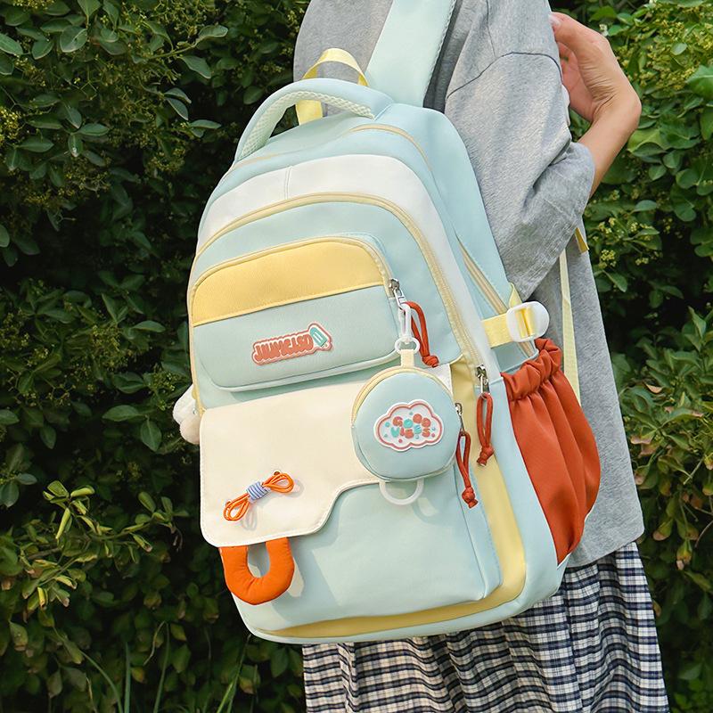 for women, contrasting colors, casual and versatile men's and women's large-capacity backpack, lightweight burden-reducing backpack