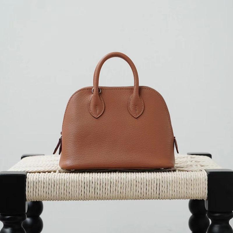 Gaoding Handmade Wax Thread Sheepskin Bowling Ball Mini 2025 New Eve Leather Shell Bag Shoulder Cross Shoulder