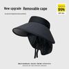 Women's Anti-UV Sun Hat: Large Brim, Cycling-Ready, Open Top, Neck Protection